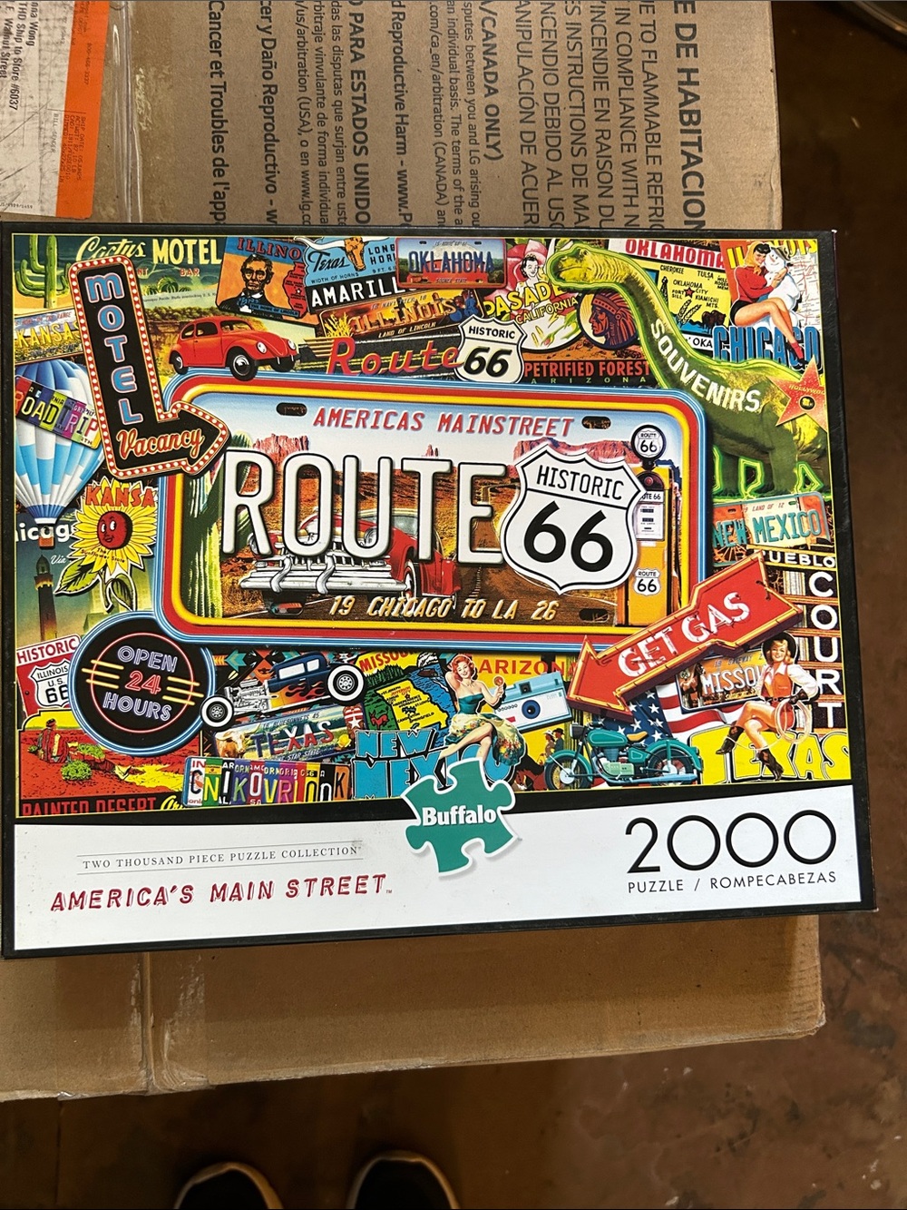 Buffalo David Bitton Route 66 Colorful Retro Road-Trip Puzzle